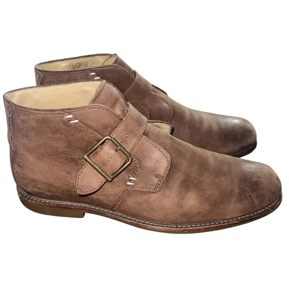 UGG Australia Men’s 10M Graham Distressed Leather Strap Boots Casual 1003381